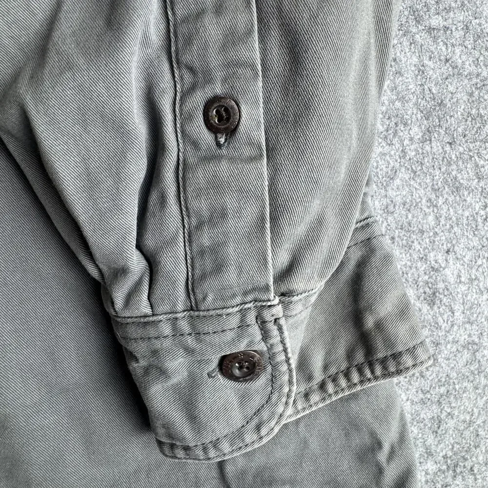 Levis Shirt Jacket Mens 2XL Gray Sherpa Lined Button Up Workwear Western Shacket